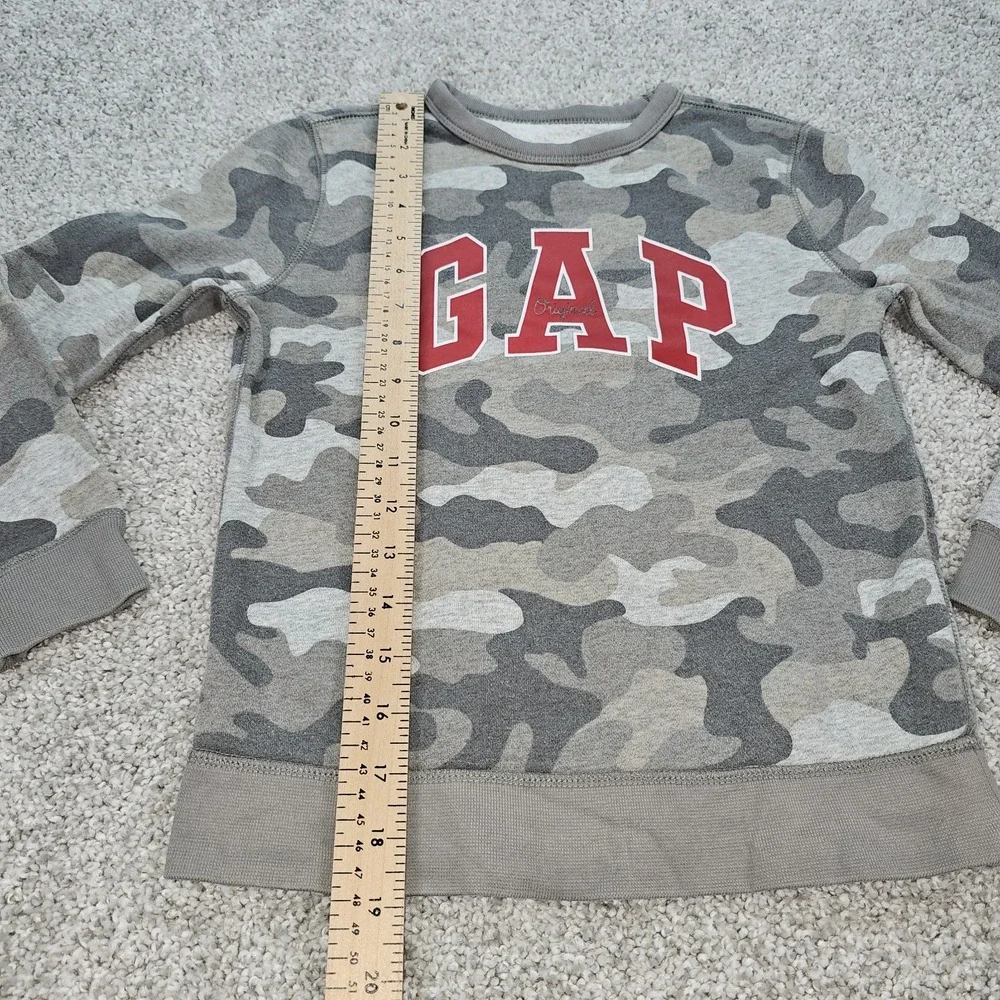 Boys Gap Kid Camouflage Size Small 6/7 Round Neck‎ Long Sleeve Sweater